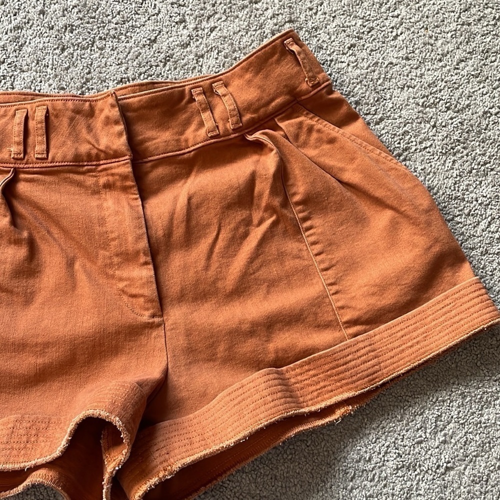 Ryegrass Burnt Orange High Waisted Shorts | Size 12 - Picture 3 of 12